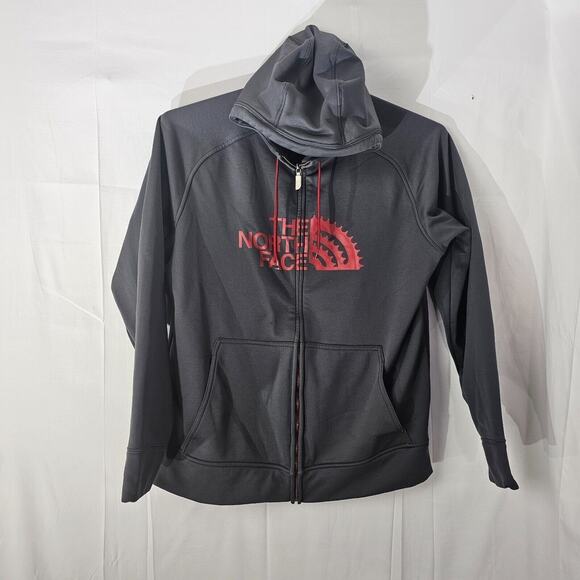 The North Face Hoodie Mens Medium Black Cryptic Full Zip Sweatshirt Chain Gear - Picture 1 of 13